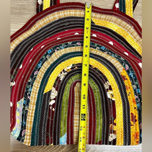 Handmade Multi-Pattern Stitched Somewhere Over the Rainbow Shoulder Bag - Picture 3 of 7